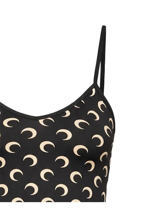 top moon printed straps donna nero e beige MARINE SERRE | WTO508ACJER0001IT99